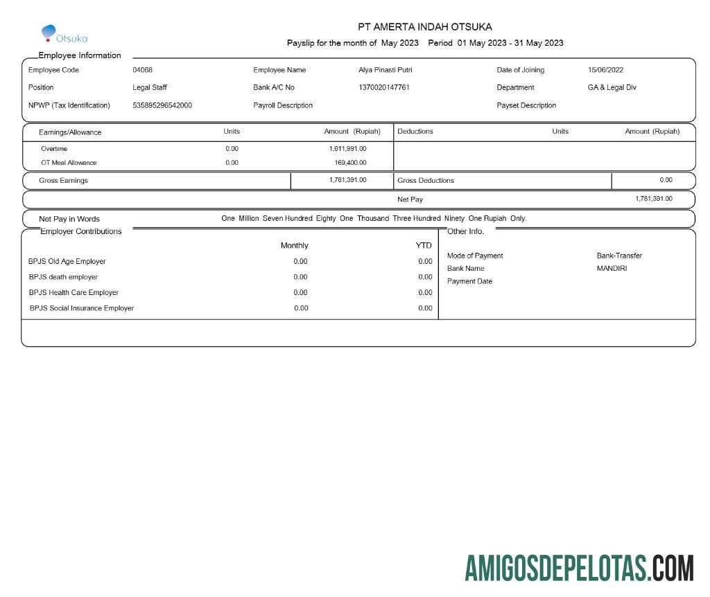 Em branco PT. Modelo de recibo de pagamento Amerta Indah Otsuka em formatos Word e PDF.pdf, 1